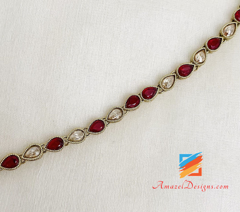 Mehroon Single Line Choker/Necklace