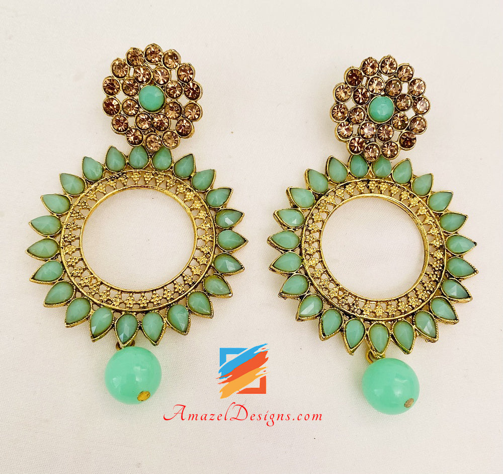 Mint Stones Earrings