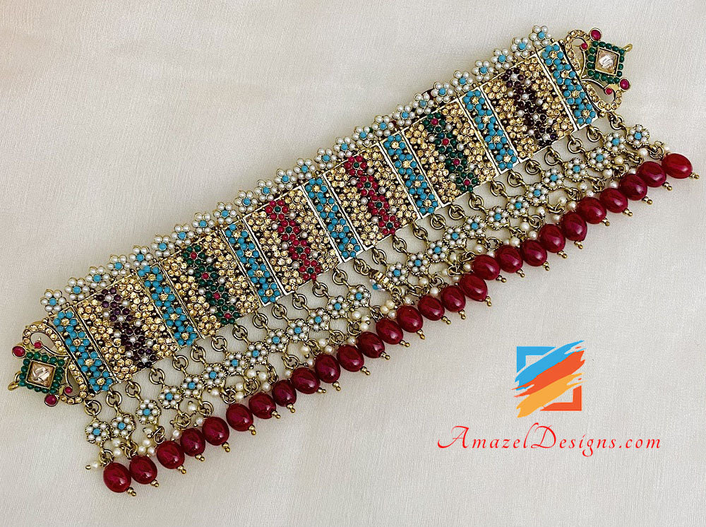 Orecchini Chocker multicolore Set Tikka