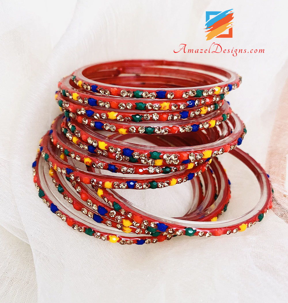 Braccialetti Di Vetro Multicolore Con Pietre