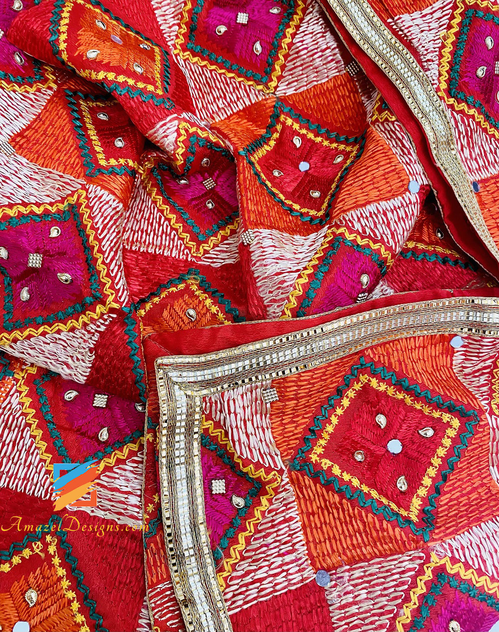 Multicoloured Sheesha Fulkari