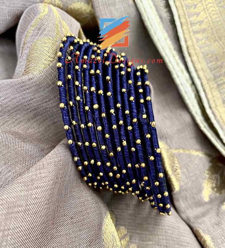 Silk Thread Bangles - Multiple Colours
