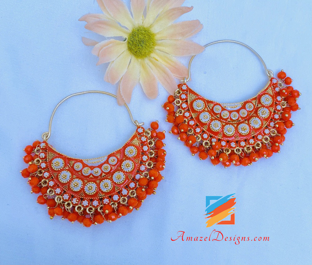 Orange Lightweight Hand Painted Wali