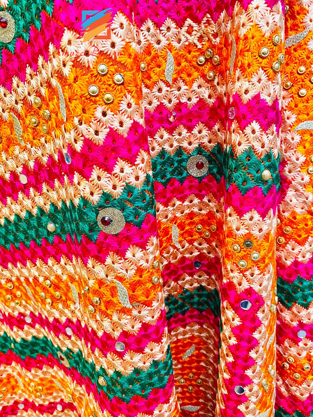Arancio Specchi Verde Fummaan Sitara Pizzo Fulkari