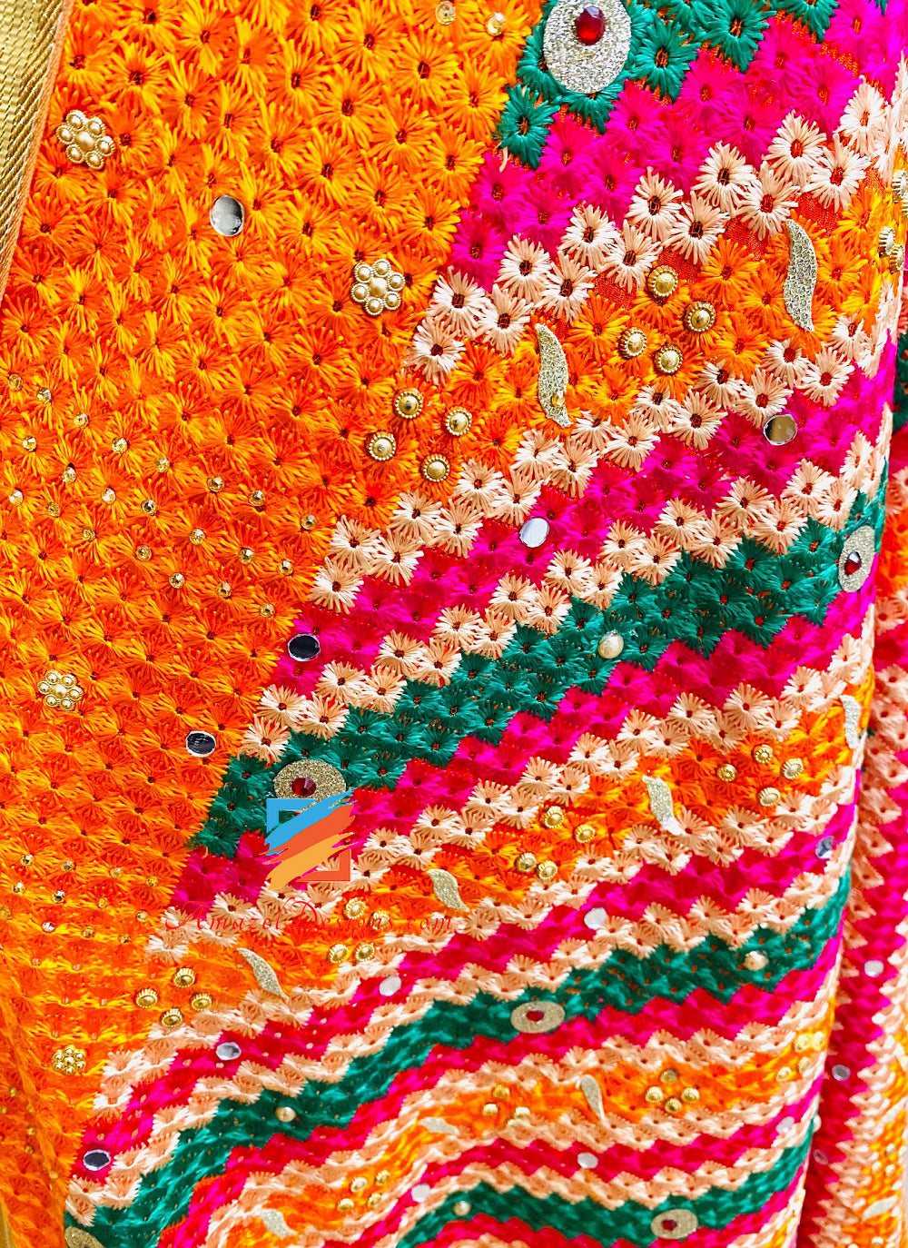 Arancio Specchi Verde Fummaan Sitara Pizzo Fulkari