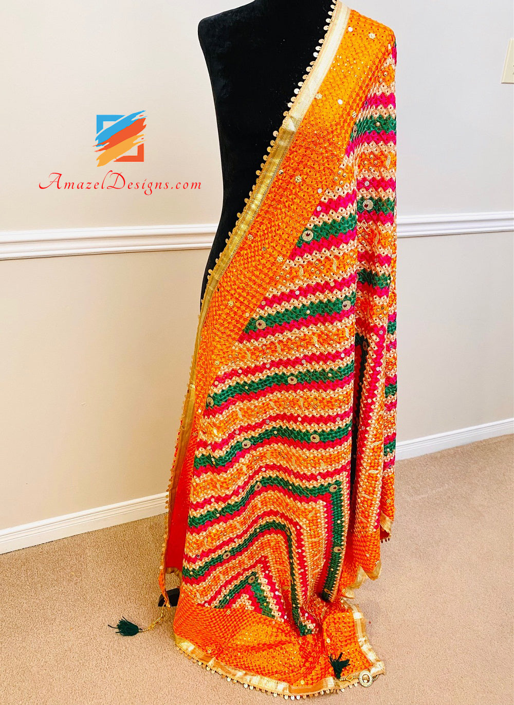 Arancio Specchi Verde Fummaan Sitara Pizzo Fulkari