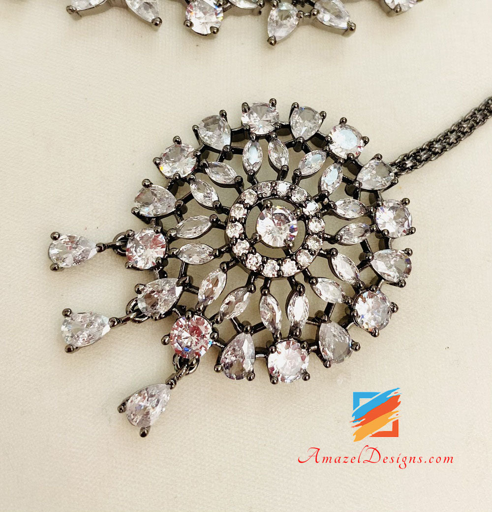 Set Tikka con borchie per collana di diamanti americani ossidati