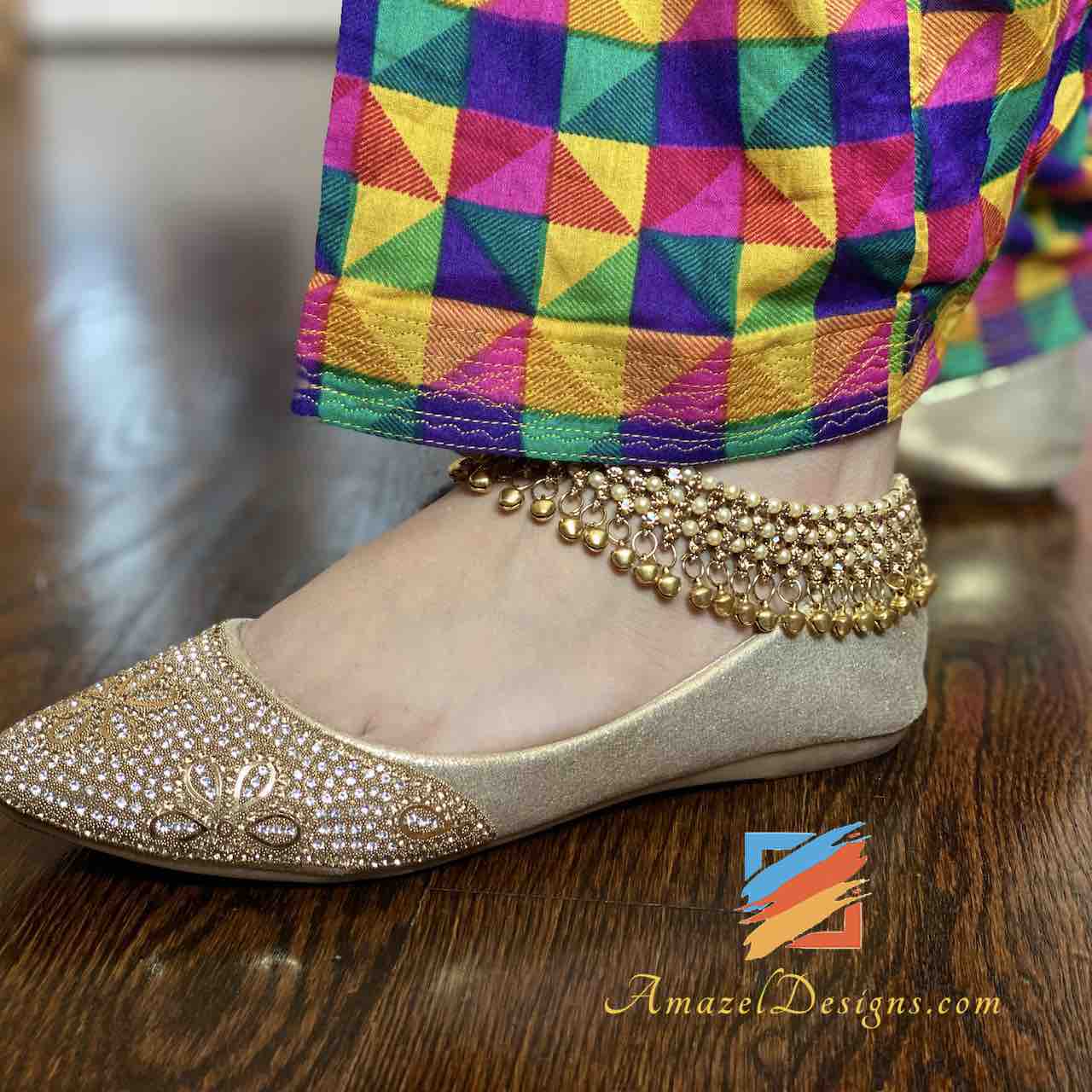 Punjabi sales anklets designs