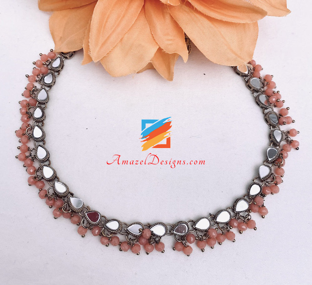 Collana Girocollo Peach🍑Specchio a Linea Singola