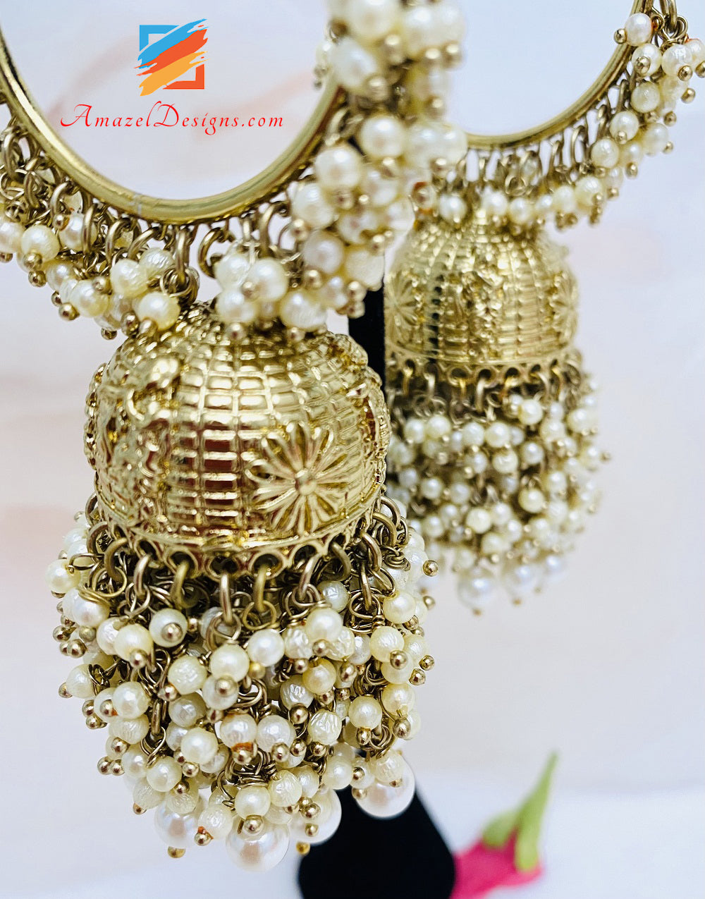 Pearly Golden Jhumki Waliyaan