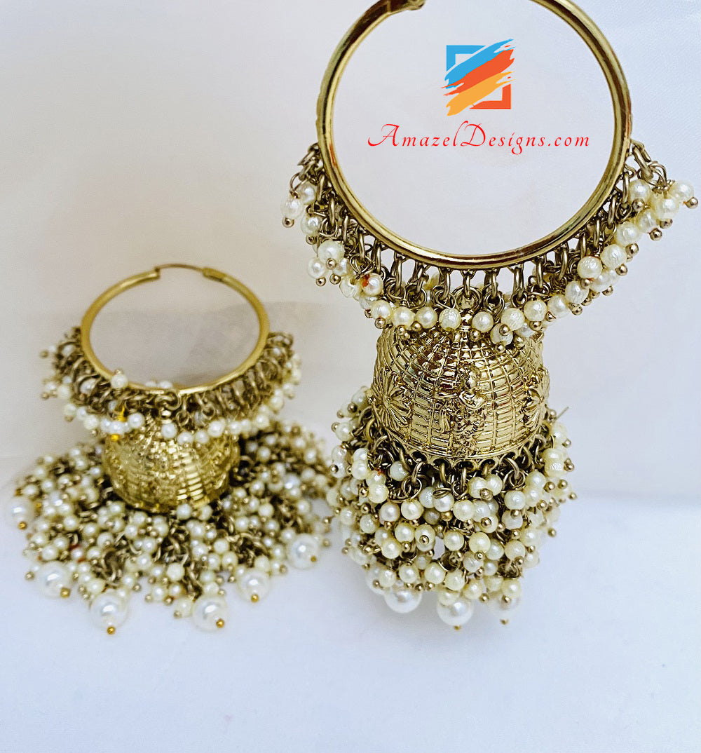 Pearly Golden Jhumki Waliyaan