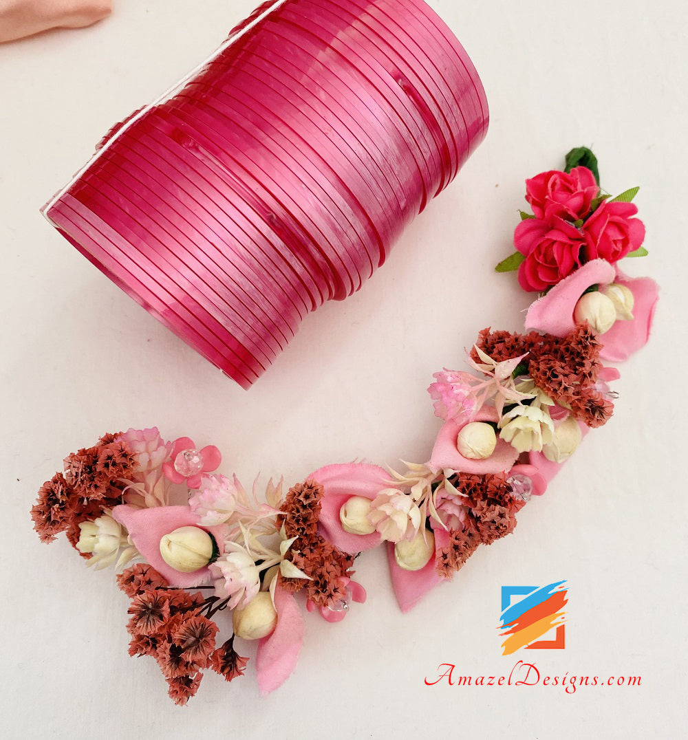 Pink Gajra – Amazel Designs