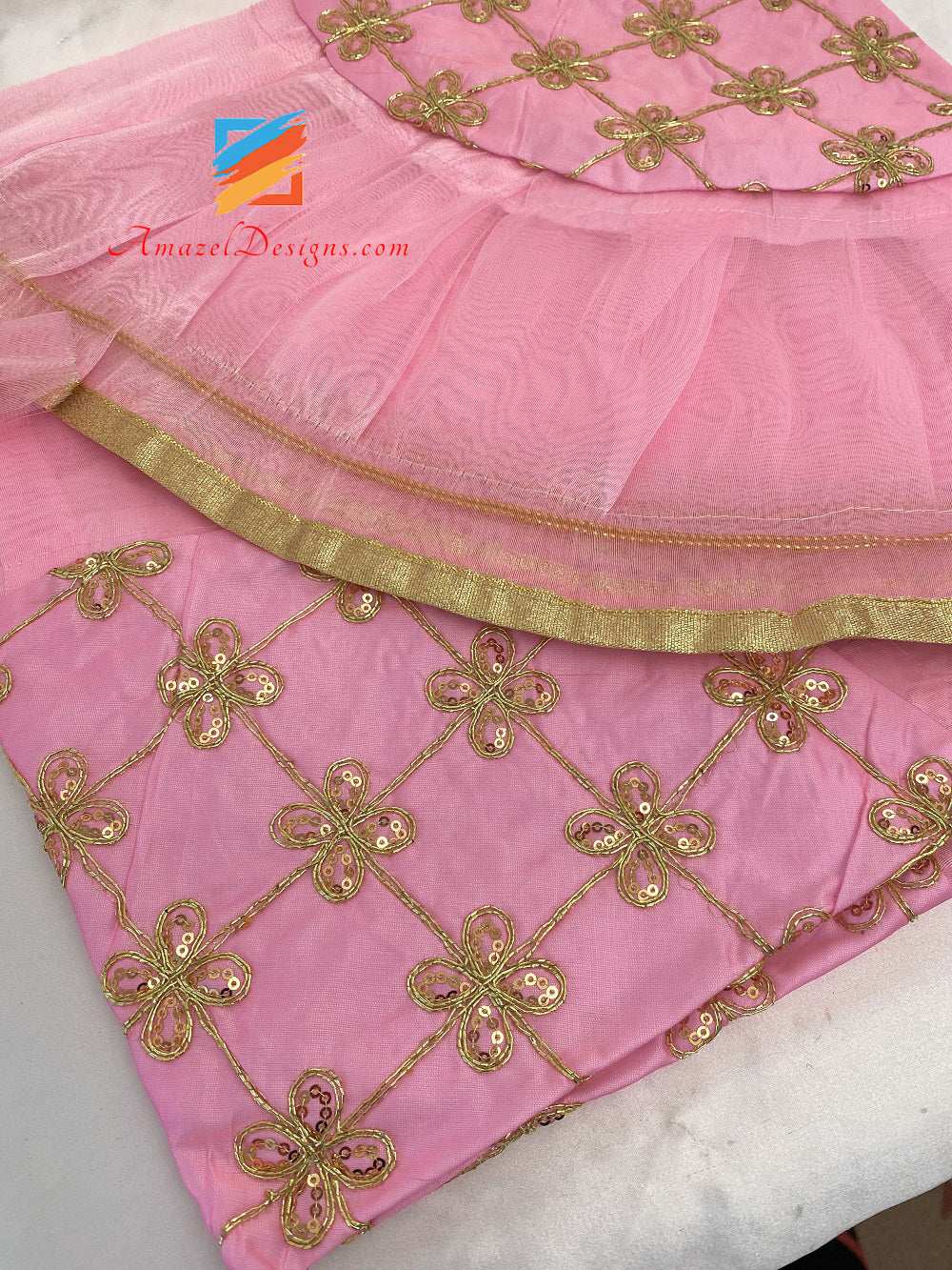 Pink Sitara Tilla Work Shagan Rumal