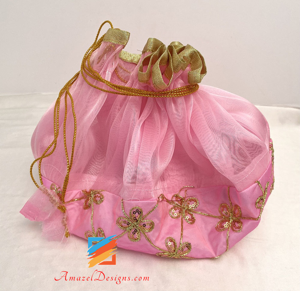 Pink Sitara Tilla Work Shagan Rumal