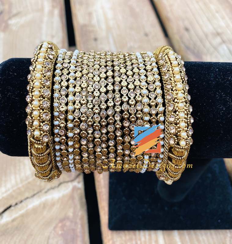 Punjabi Antique Bangle Set Amazel Designs