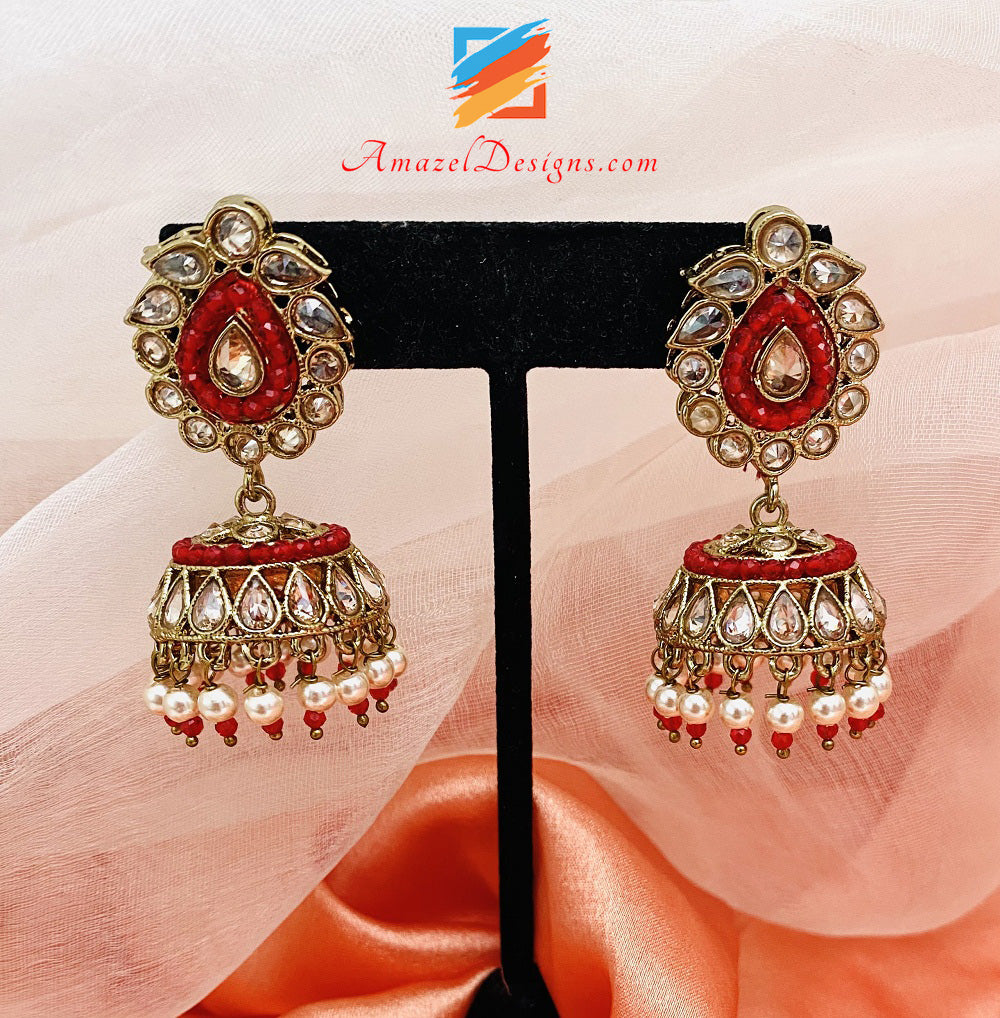 Polki jhumki on sale