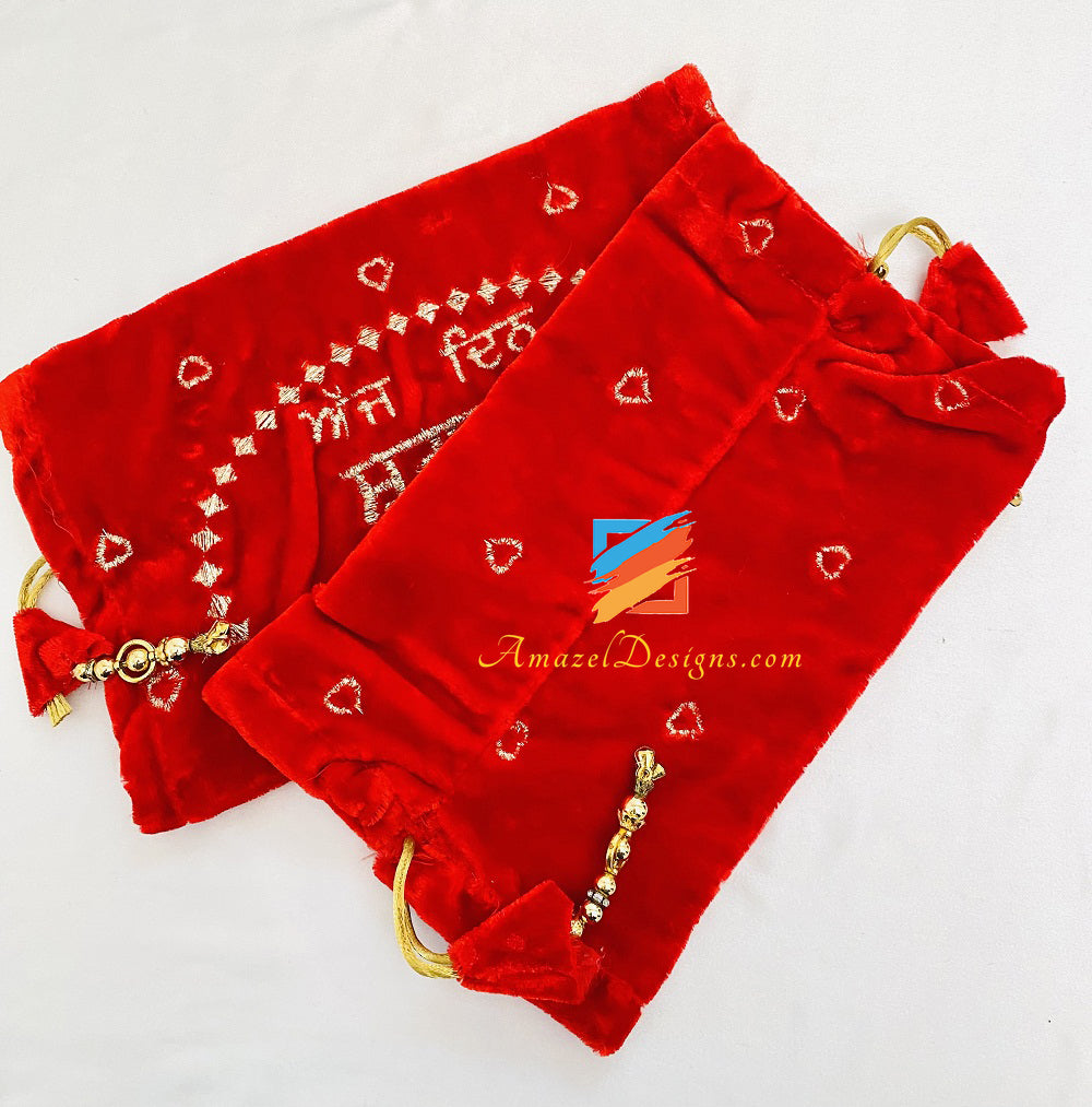 Red Tilla Velvet Chura Cover