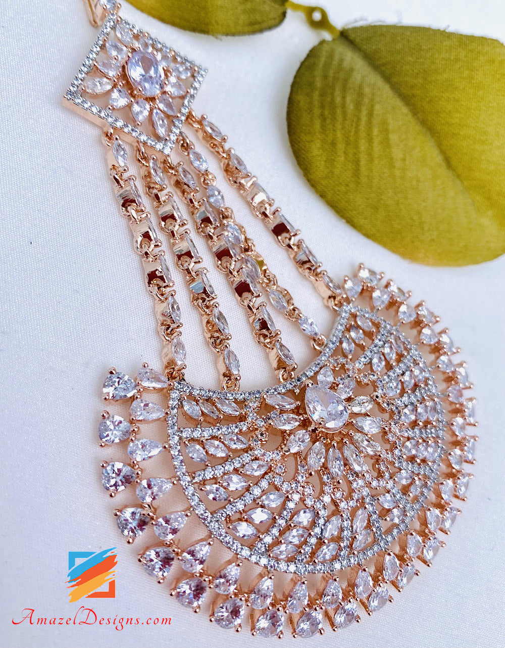Diamante americano in oro rosa Passa Jhumer