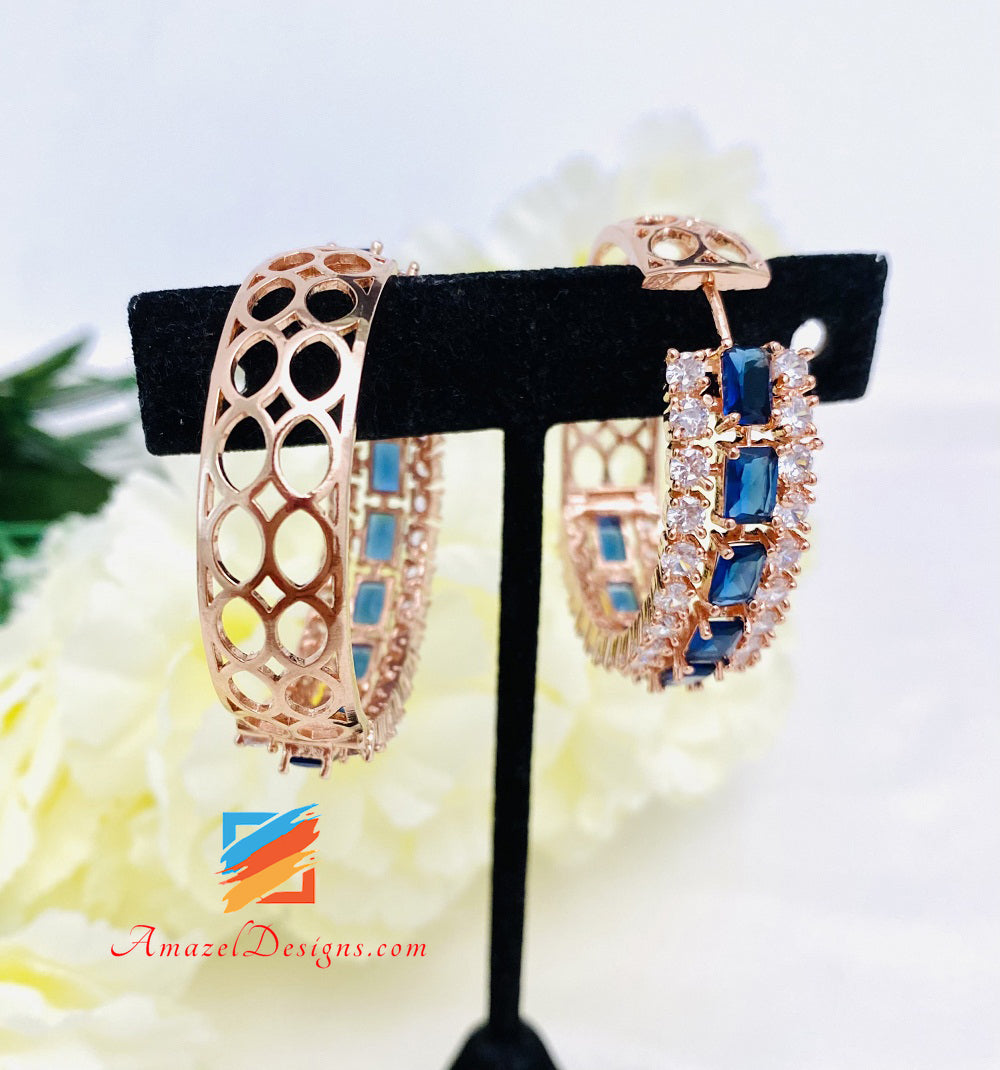 Diamante blu americano in oro rosa AD Valiya