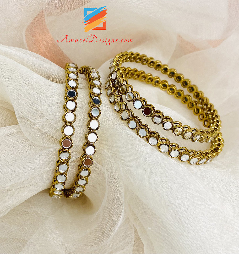 Tondo Sheesha Mehndi Placcatura Kada