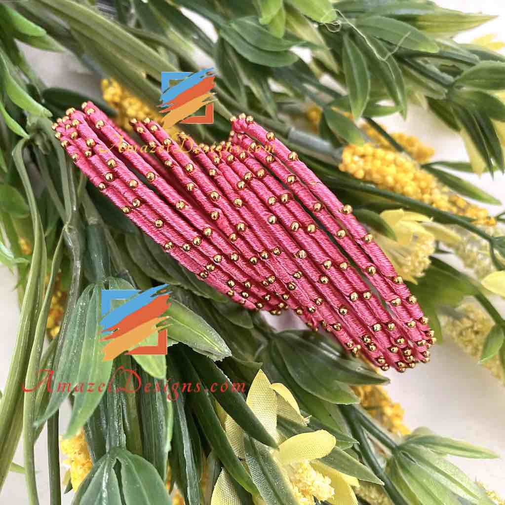 Silk Thread Bangles - Multiple Colours