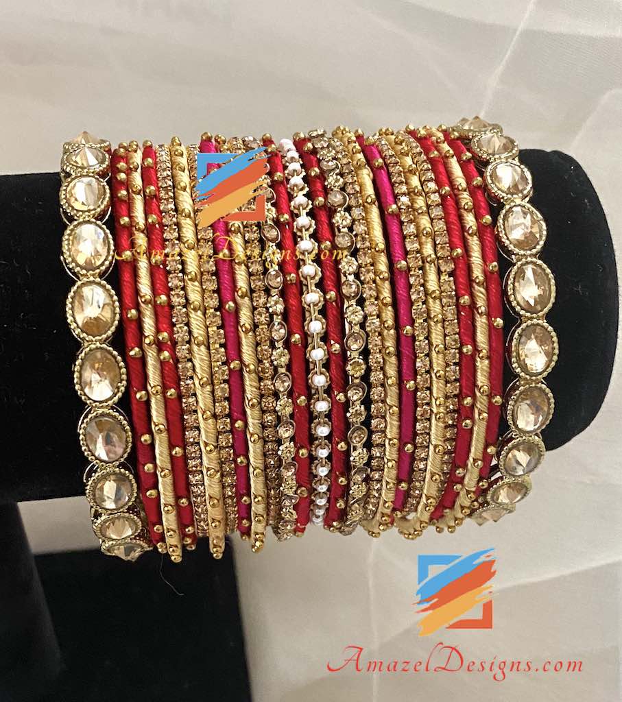 Silk thread kada bangle designs sale