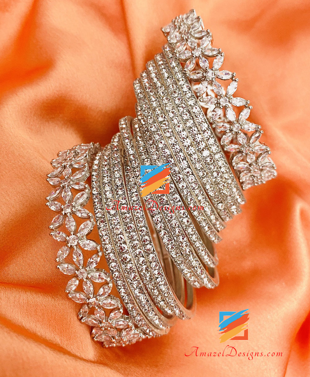 Set di braccialetti AD in argento con diamante americano