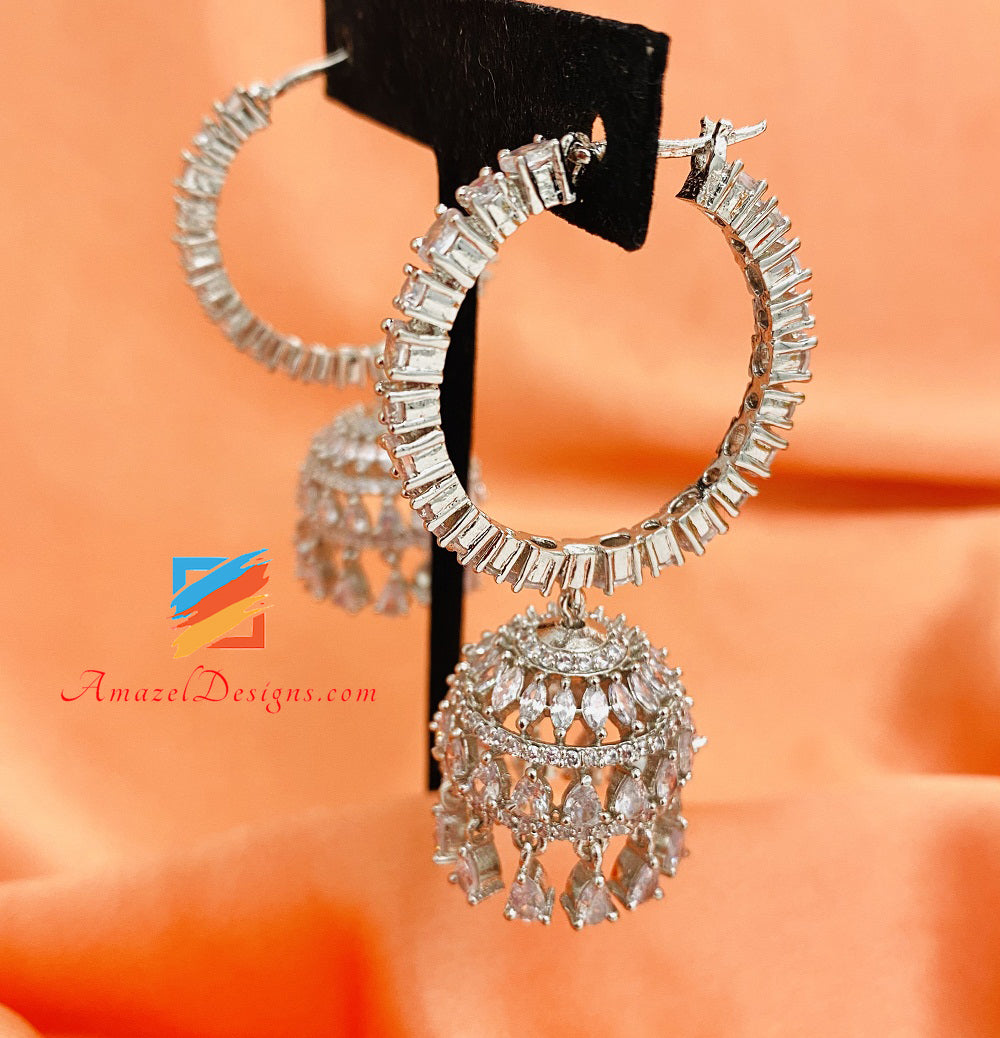 Silver American Diamond (AD) Waliyaan