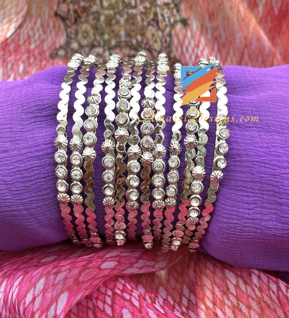 Braccialetti in argento con pietre incastonate
