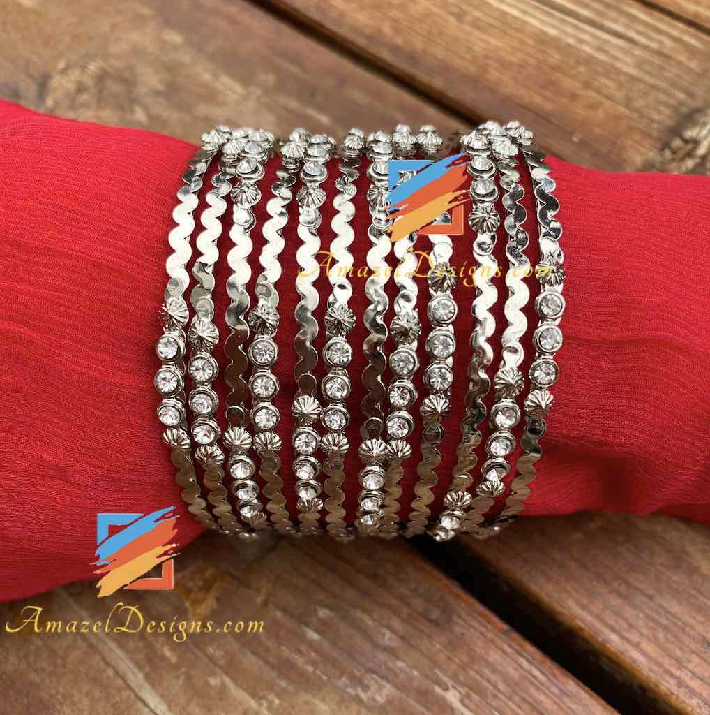 Braccialetti in argento con pietre incastonate