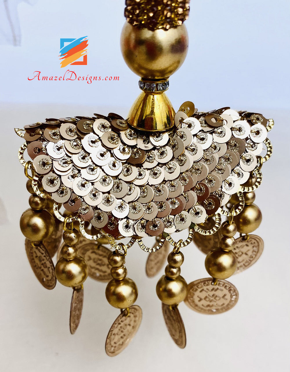 Sitara And Hanging Guineas Long Umbrella Style Latkan/Tassels