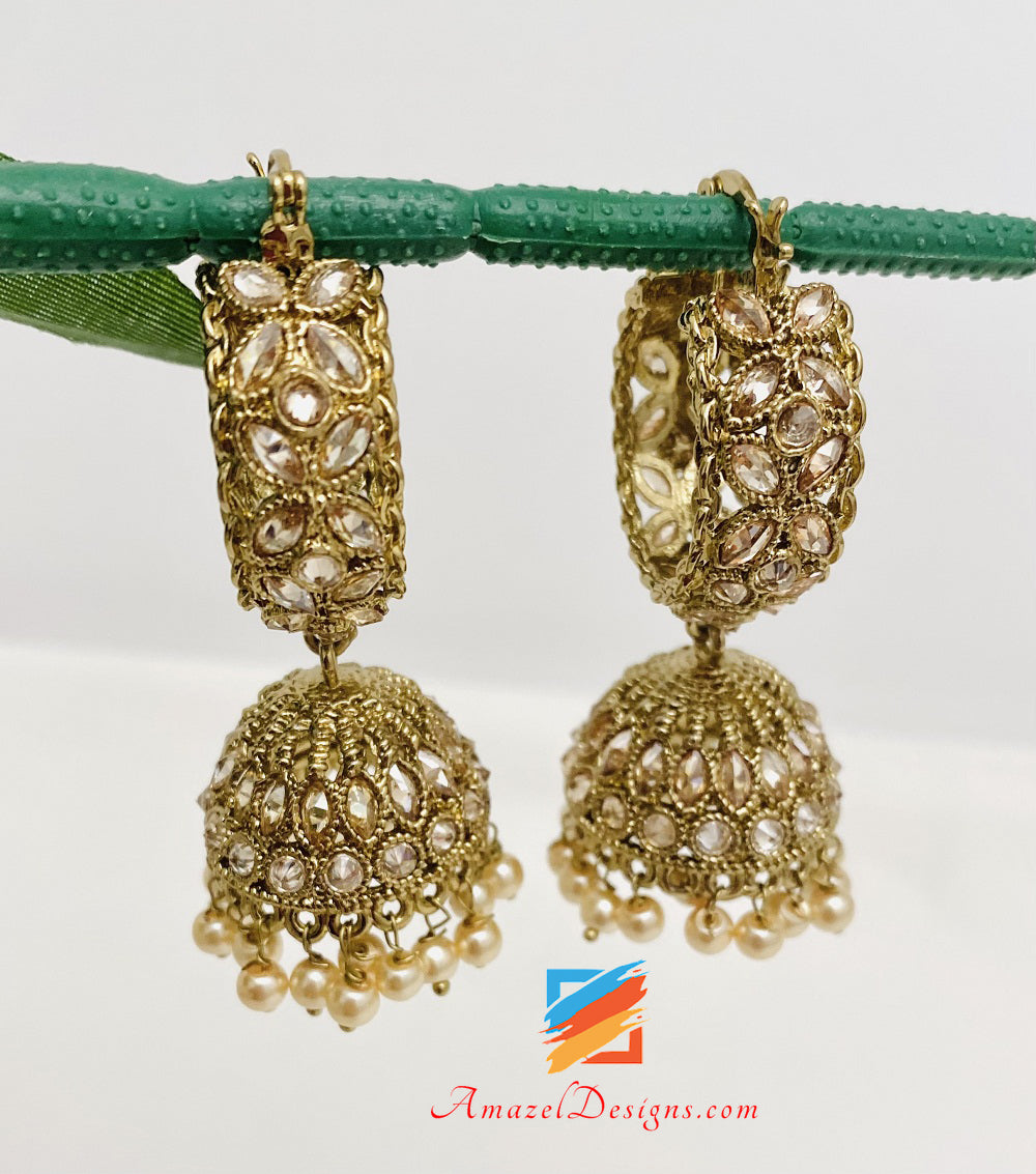Small High Quality Polki Waali with Jhumki