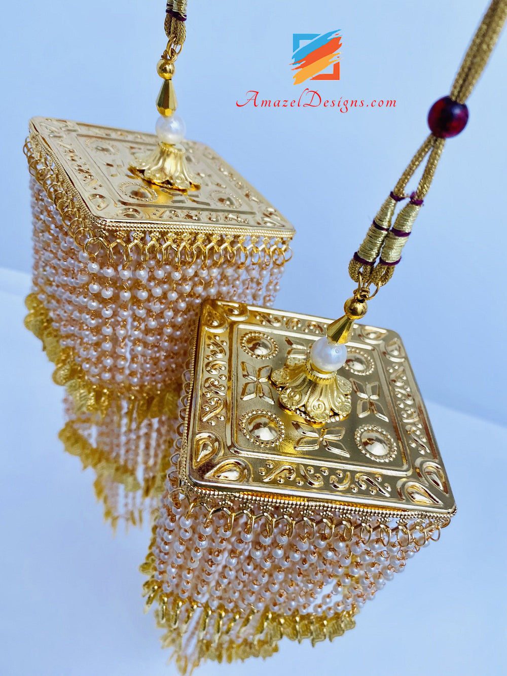 Perle pendenti Kaleere con punta quadrata