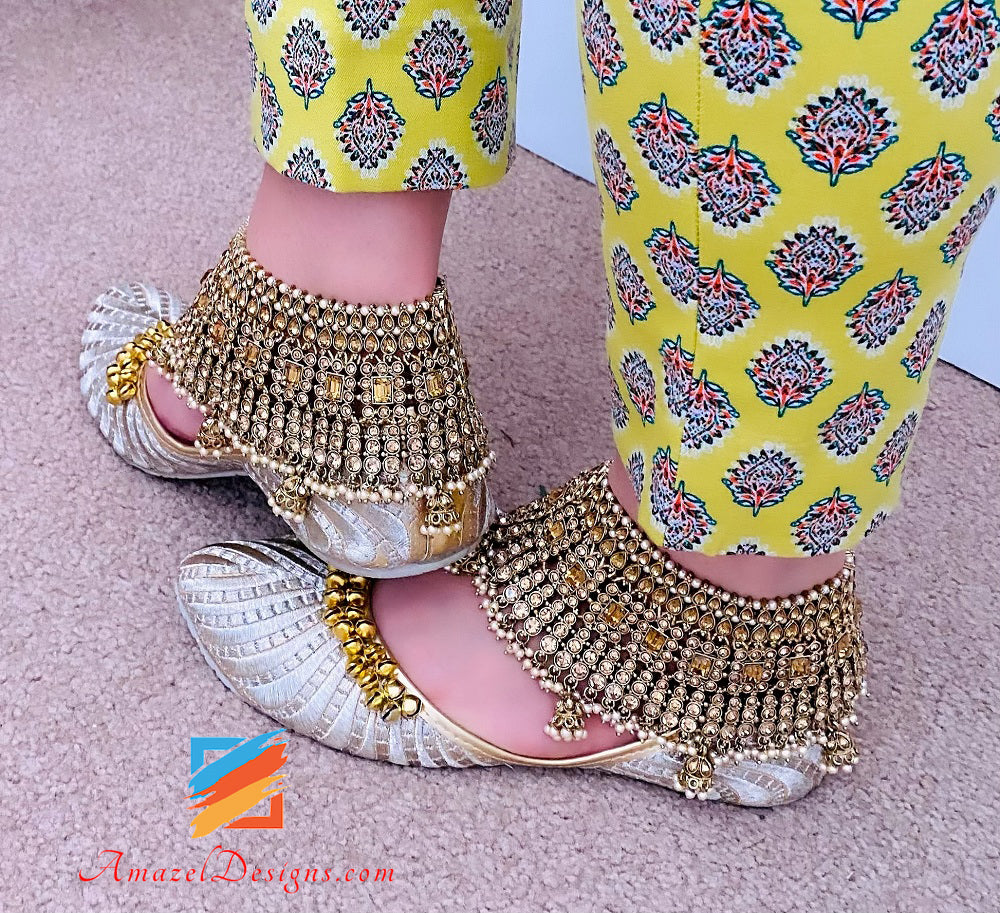 Statement Maharani Polki Stone Dark Champagne Jhanjaar