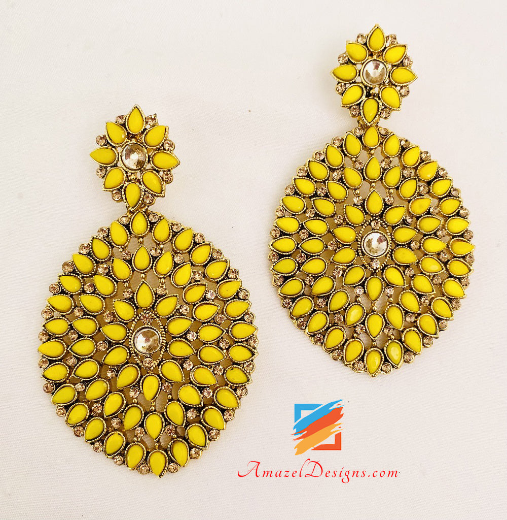 Yellow Stones Earrings
