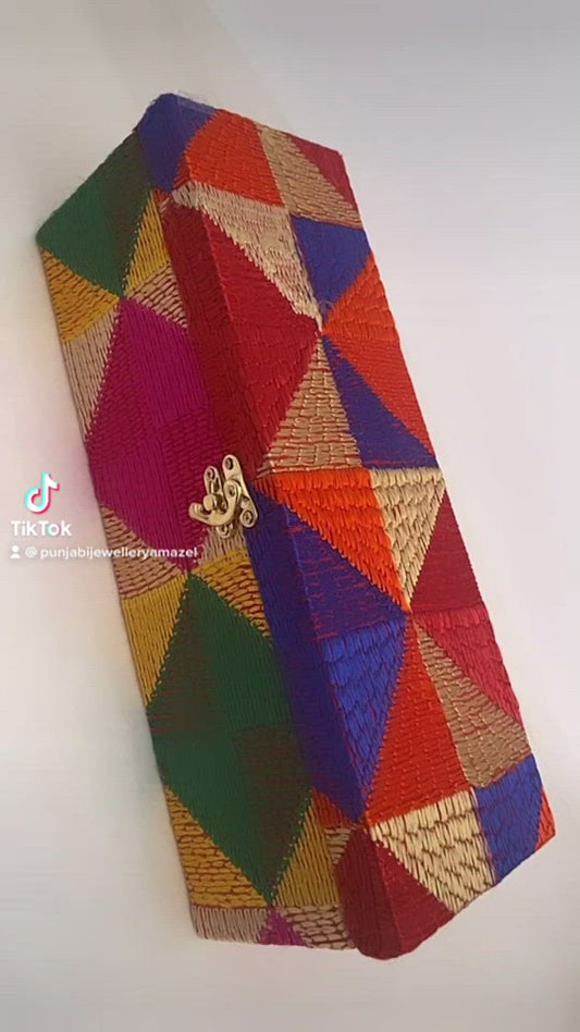 Traditional Fulkari Churra/Bangle Box