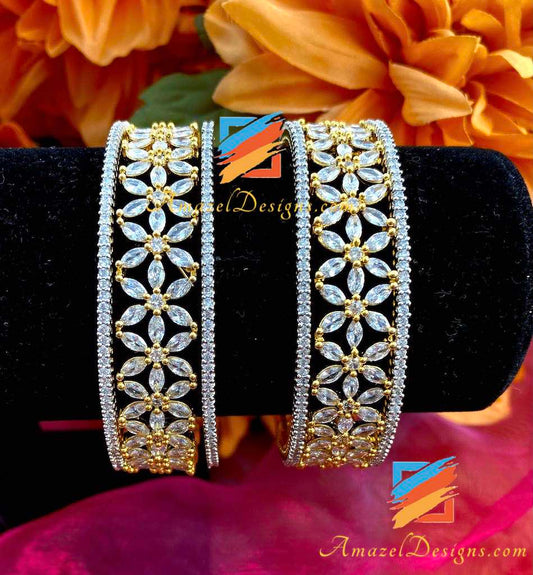 American Diamond AD Kadas with AD Bangles