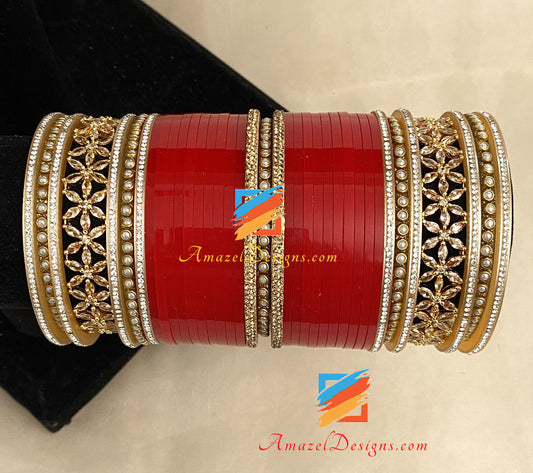 American Diamond (AD) Chooda With Beads Bangles