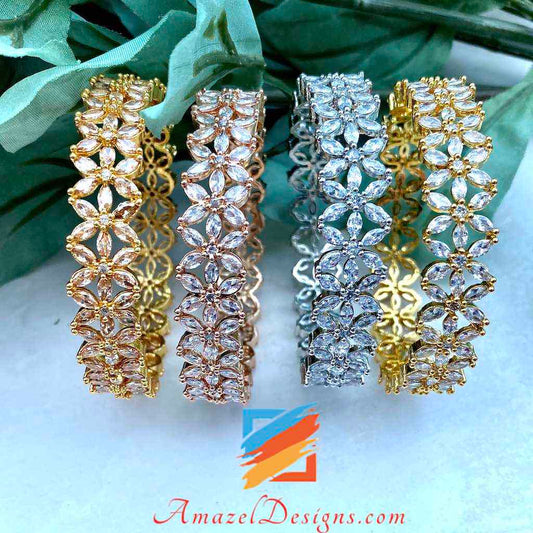 Beautiful American Diamond (AD) Kadas - Various Colours