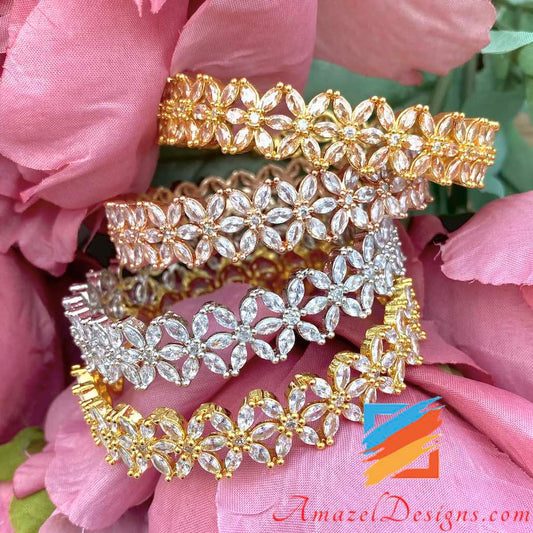 American Diamond AD Kadas with AD Bangles