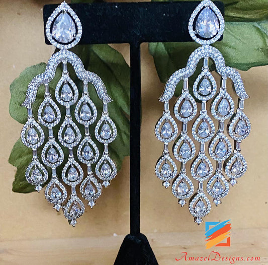American Diamond (AD) Silver Earrings