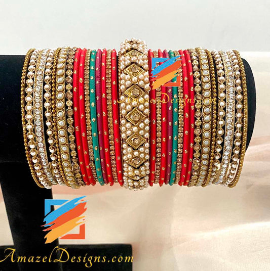 Antique Kada Mix Bangle Set