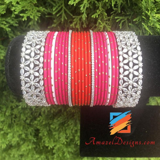 American Diamond Kadas Bangle Set