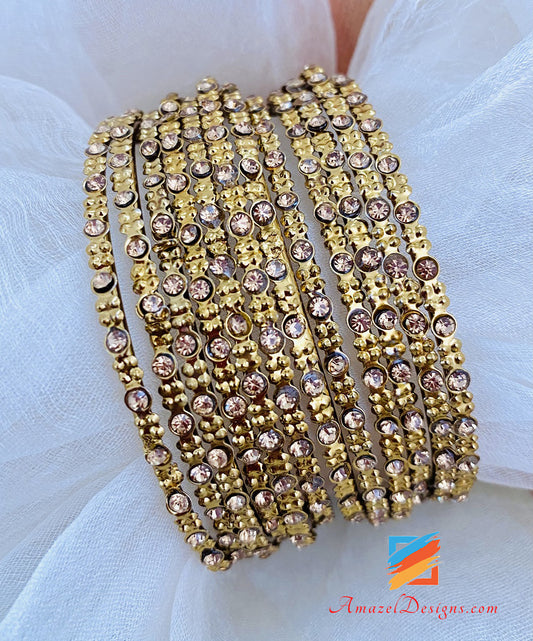 Bangles with Champagne Stones