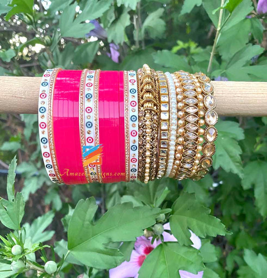 Bridal Chura with Kadas on One Side
