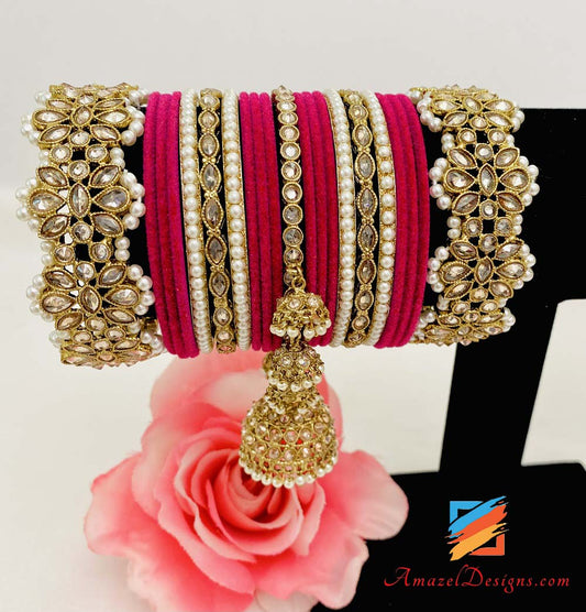 Polki Champagne Jhumki Bridal / Non Bridal Set