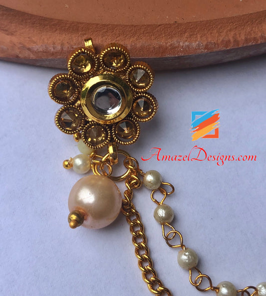 Clip-On-Nasenring mit Doppelkette
