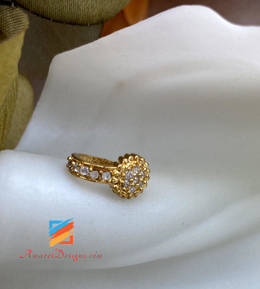 Clip su anello al naso dorato