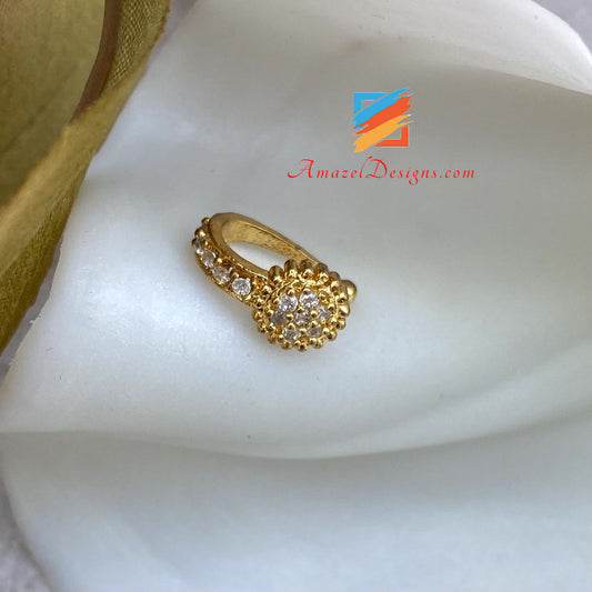 Clip su anello al naso dorato