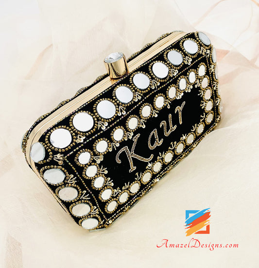 Kaur Clutch With Mirror Work